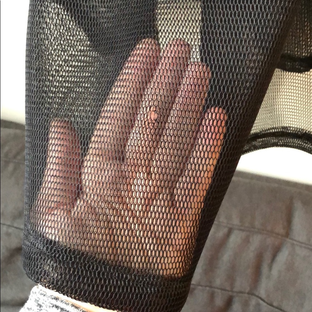 Black scuba mesh halter midi dress - Picture 7 of 7